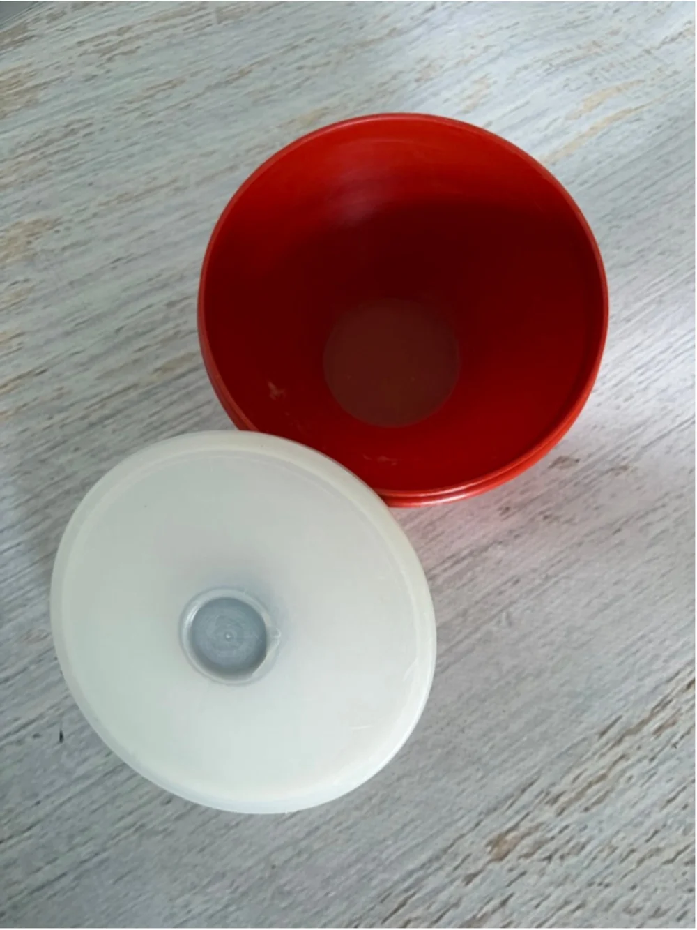 Tupperware Orange & White Food Storage Bowl One Size